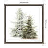 Amanti Art Vintage Wooded Holiday Trees in Snow by Katie Pertiet Canvas Wall Art Print Framed 16 x 16-in. - 4 of 4