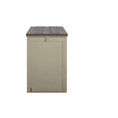 Cosco Tan and Brown Lockable Outdoor Package Delivery Box