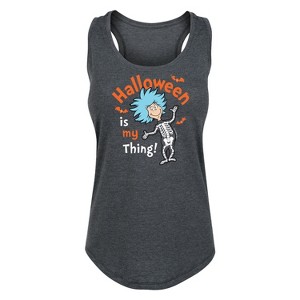 Women's - Dr. Seuss - Halloween Is My Thing Graphic Racerback Tank - 1 of 4