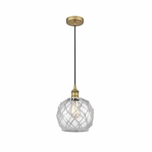 Farmhouse Rope - 1 Light Cord Hung Mini Pendant In Industrial Style-10.75 Inches Tall and 8 Inches Wide - 1 of 1