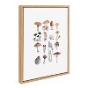Kate and Laurel Sylvie Group of Mushrooms Framed Canvas by Viola Kreczmer, 18x24, Natural - 2 of 4