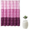 GoodGram Montauk Accents Home Gypsy Ombre Ruffled Fabric Shower Curtain - Standard Length - 2 of 3