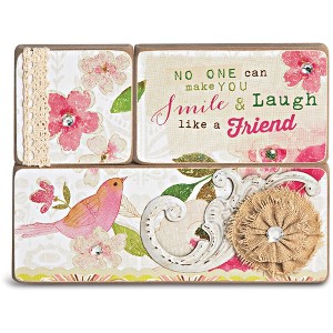 Pavilion Gift Company - Friends - 3 Piece Plaque Set - Wall Sign Panels - 1 of 2