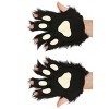 HalloweenCostumes.com One Size Fits Most   Fingerless Black Paws, Black/Pink - image 3 of 3