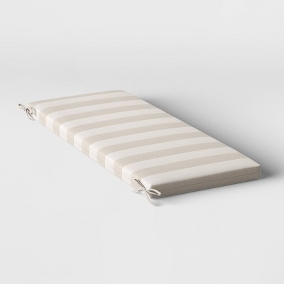 Cabana Stripe Outdoor Bench Cushion DuraSeason Fabric™ Tan - Threshold™