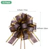 Unique Bargains Plastic Tree Stripes Gold Edge Large Satin Pull Bows 12 Pcs - 3 of 4