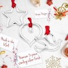 Gloria Duchin Modern Minimalist Christmas Theme Silver Metal Tree Ornaments Set of 3 - 2 of 4