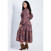 Avenue Women's Plus Size Marianne Tiered Shirtdress - 4 of 4