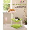 Flower Cat Tree, 28" Cat Tower with Cozy Flower Perch, Large Hammock for Indoor Small Cats, Cute Cat Tree - 2 of 4