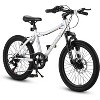 Whisen 20" Kids' Mountain Bike, 7 Speed, Front Suspension, Disc/V-Brake, Steel Frame - White - 3 of 4
