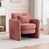 Rounded Corner Modern Chair with Ergonomic Design and Multifunctional Use for Living Room, Bedroom, Office - 2 of 4