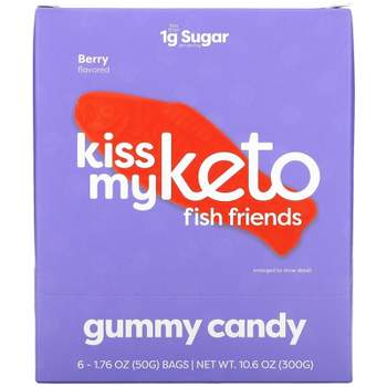 Kiss My Keto Gummies Candy – Low Carb Candy Gummy Fish, Keto Snack Pack – Healthy Candy Gummys – Vegan Candy, Keto Gummy Candy – Keto Candy Gummies