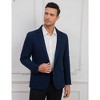 Men's Casual Blazer Sport Coat Slim Fit One Button Suit Lightweight Sport Jacket - 2 of 4