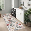 Washable Modern Floral Rug Non Slip Low Pile Rug Soft Throw Floor Cover Foldable Indoor Carpet for Living Room Bedroom Playroom Nursery - 3 of 4