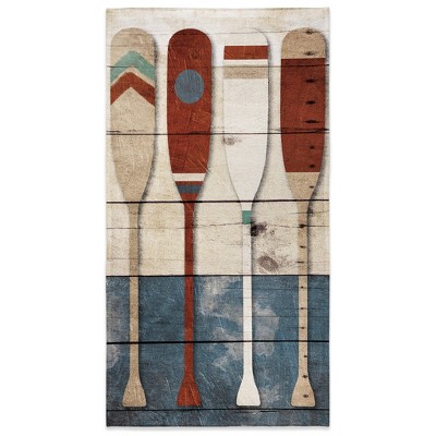 Laural Home Playful Oars Beach Towel - Multicolored