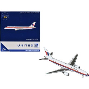 Boeing 757-200 Commercial Aircraft "United Airlines" (N536UA) White with Stripes 1/400 Diecast Model by GeminiJets - 1 of 3