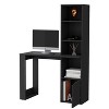 Vynxaria Black Computer Desk with 4-Tier Bookcase 1-Door Cabinet Modern Storage Solution for Home Office - 2 of 4
