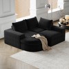 99" Chenille Upholstered Cloud Modular L-Shaped Sectional Sofa with Chaise, Deep Seats, Neck Pillows, No Assembly Needed - 2 of 4