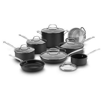 Cuisinart Classic 13pc Hard Anodized Cookware Set Silver/black : Target