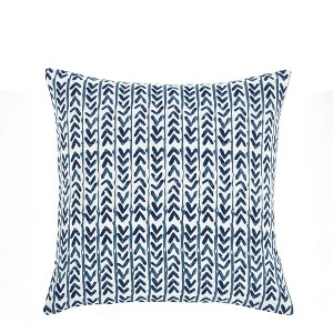 20"x20" Oversize Yani Family-Friendly Square Throw Pillow Cover Navy - Lush Décor - 1 of 4