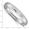 Black Bow Jewelry 11mm 14k White Gold Florentine Engraved Hinged Bangle Bracelet - 4 of 4