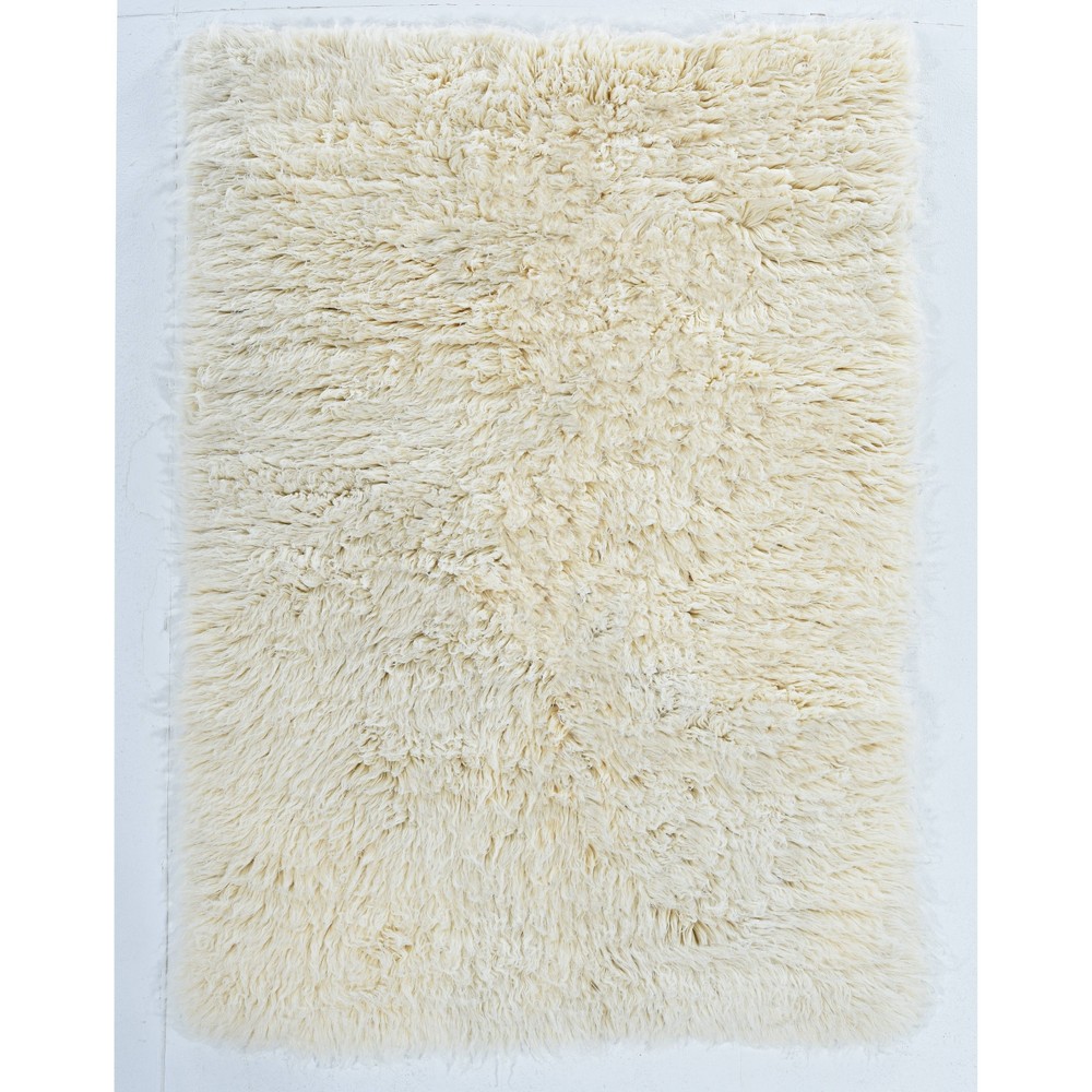 5'x7' Extra Plush Flokati Rug Natural - Linon
