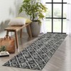 Washable Modern Geometric Rug Non Slip Low Pile Rug Retro Throw Floor Cover Foldable Indoor Carpet for Living Room Bedroom - 3 of 4
