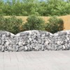 vidaXL Gabion Basket Silver Galvanized iron 78.7 x 19.7 x 31.5 / 39.4 in - 78.7" x 19.7" x 31.5"/39.4" - 2 of 4