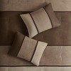 NicBex 7 Pcs Colorblock Embroidery Design Comforter Set Faux Suede Bedding Set, Reversible Bedding Comforter Sets, Machine Washable - 2 of 4