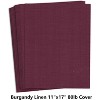 Hamilco Burgandy Linen Textured Cardstock Thick Paper - 11 x 17" Heavy Weight 80 lb Cover Card Stock - 25 Pack - 2 of 4