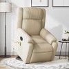 vidaXL Cream Electric Massage Recliner Chair - Power Lift, Auto Recline, Vibration Massage, Foam Padding, Side Pocket - 2 of 4