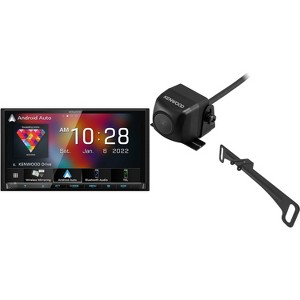 Kenwood DMX9708S MultiMedia Receiver with CMOS-230LP Rearview Camera with License Plate Mounting Hardware - 1 of 4