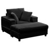 Mjkone 43" W Oversized Chaise Lounge Chair Indoor with Ottoman - 4 of 4