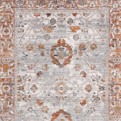 ivory grey/rust