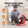 VEVOR Drain Cleaner Machine 50FT x 1/2 Inch, Sewer Snake Auger Manual Feed, 250W Electric Drain Cleaning Machine, Silver - 3 of 4