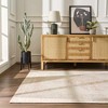 Hauteloom Mortye Cream & Blue Medallion Area Rug - 3 of 4