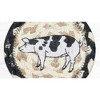 Earth Rugs Eco-Friendly Pig Coaster Rustic Farmhouse Drink Mat 5"x5" - 2 of 3