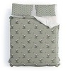 Deny Designs Little Arrow Design Co Egrets on Light Sage Duvet and Sham Set - 2 of 4