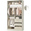 Aheaplus 36'' W Freestanding Walk-in Closet Organizer System with 2 Hanging Rods and 3 Wood Drawers - 2 of 4
