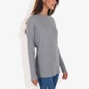 Anna-Kaci Women's Open Neck Waffle Knit Dolman Sleeve Side Slit Tunic Pullover for Casual Looks - 3 of 4