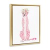 Stupell Industries Pink Leopard Floral Garland Floating Frame Canvas Art - 2 of 4
