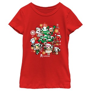Girl's Tokidoki Christmas Group T-Shirt - 1 of 4
