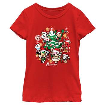 Girl's Tokidoki Christmas Group T-Shirt