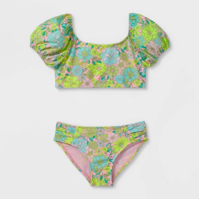 Girls' Floral Print 2pc Bikini Set - Cat & Jack™