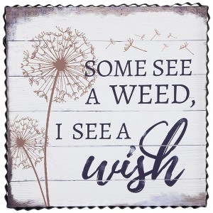 Northlight "Some See A Weed" Dandelion Framed Canvas Wall Art - 12" - 1 of 4