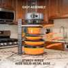 FONTOI 8 Tiers Pot Organizer Rack, Pot Lid Organizer, Cookware Organizers and Storage for Kitchen, Black, 7.87"*15"*19.29" - 2 of 4