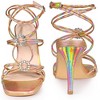 Perphy Women's Slingback Rhinestone Square Toe Ankle Strap Stiletto Heel Sandals - 2 of 3