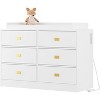 6-Drawer Baby Changing Dresser, Waterproof Top with Safety Rails & Anti-Tip Kit, Non-Toxic Storage for Nursery - 3 of 4