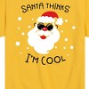 Boys' - Instant Message - Santa Thinks Im Cool Christmas Short Sleeve Graphic T-Shirt - 2 of 4