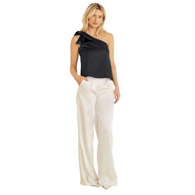 VENUS Womens Bow Detail One-Shoulder Top